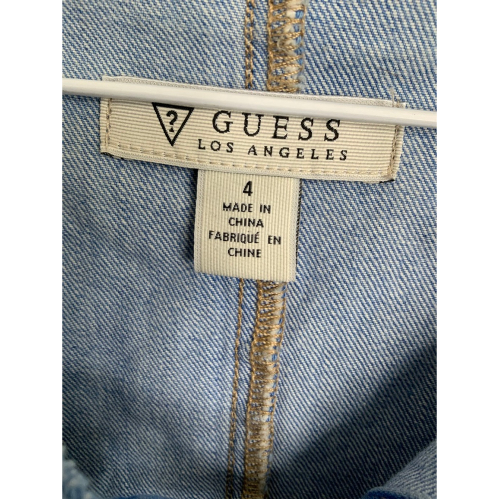 GUESS Blue Denim Lace Up Mini Dress Size 4 - Picture 4 of 4